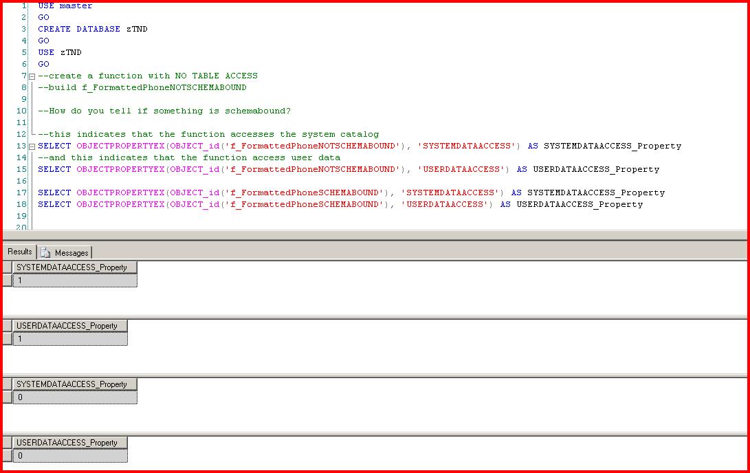  SCHEMABINDING  Performance Considerations